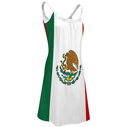 TAIZIYEAH Elegant Casual Mexican Flag Beach Sling Skirt for Women Girl's Summer Sun Beach 4XL4