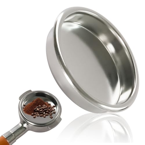 NOPKESV 2 piezas Filtro Ciego 58mm,Disco de Limpieza de Retrolavado de Acero Inoxidable,Portafiltro Ciego,para Portafiltros de Café,Piezas de Repuesto para Máquinas de Café Expreso,cafe (58mm)
