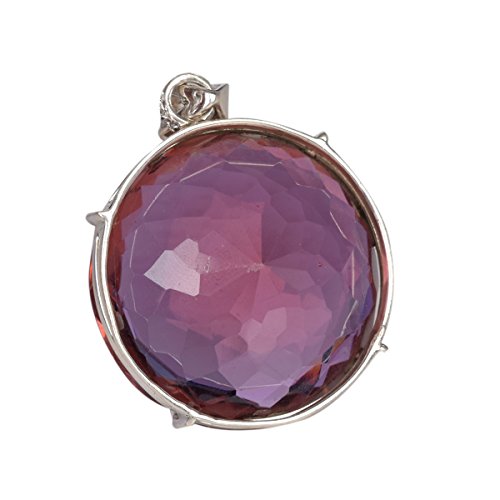 GEMHUB 127.70 Ct. Fine Round Cut Color Change Alexandrite Necklace, Alexandrite Gemstone Pendant BS-3113