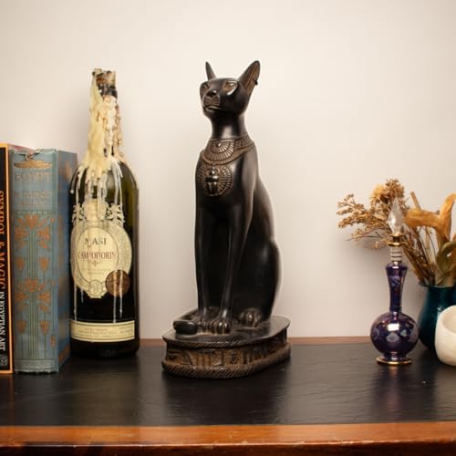 Estatua Diosa Bastet Egipcia Negra 13 Pulgadas miniatura 2