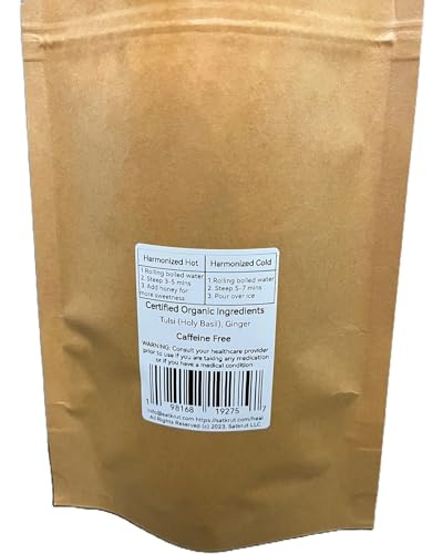 SanosTea Tulsi Ginger Tea, Herbal Blend - Image 4