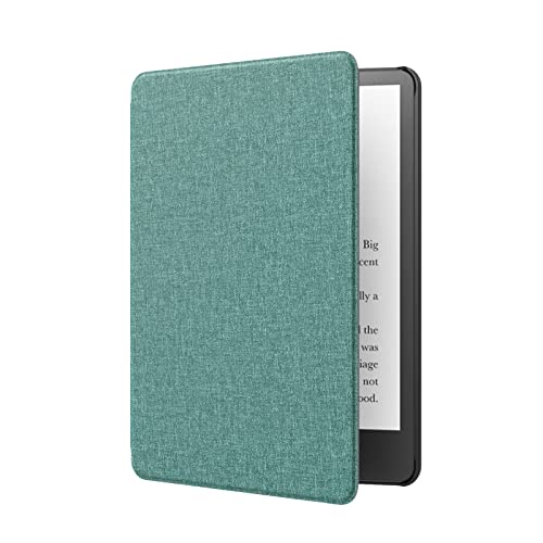 MoKo Hülle Kompatibel mit Kindle Paperwhite 11. Generation 2021, Dünn Lightweight Kunstleder Schutzhülle Smart Cover mit Auto Sleep/Wake für Kindle Paperwhite 6,8 Zoll, Signature Edition, Grün