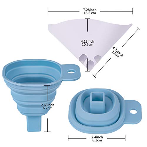 3D Printer Resin Filter Disposable – with Cone Silicone Resin Funnel, Paint Strainer or Resin Strainer kit for uncured Resin Recycling (101) - Thumbnail 5
