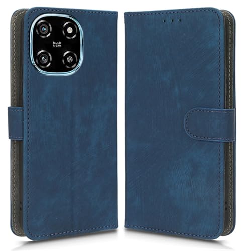 Hülle Kompatibel mit Black View Color 6, RFID-Blockierung, Magnetisches Flip-Leder, Stoßfeste Schutzabdeckung mit Kartenfächern & Ständer