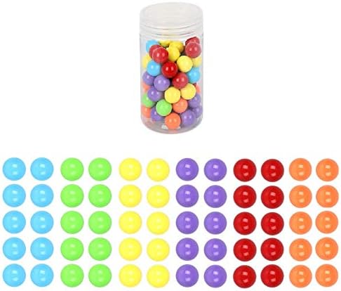Witlans 60pcs Chinese Checker Game Replacement Balls,6 Solid Color 14mm Acrylic Game Marbles for Chinese Checker,Marble Run, Marbles Game,Aggravation Game,Traditional Marbles Games