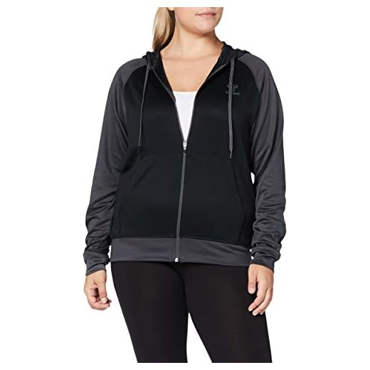 Hummel dam hmlACTION dragkedja HOODIE svett kvinna huva, svart, XL