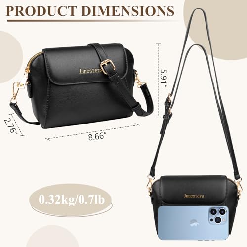 Small Crossbody Bags for Women Trendy Vegan Leather Shoulder Bag Ladies Black Purses with Adjustable Shoulder Strap3