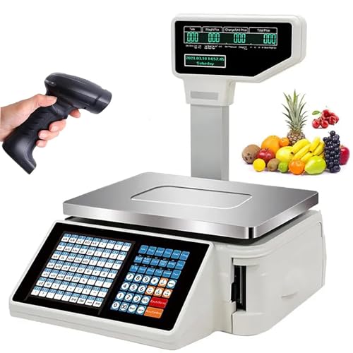 Báscula digital 30/60 lbs con impresión y caja registradora miniatura 1
