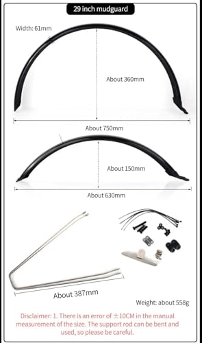 Guardabarros universales MTB de carbono del/tras para bicicleta 29 pulgadas 7