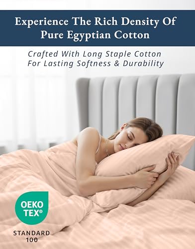 Image of LANE LINEN Brown Sheets King 100% Egyptian Cotton Sateen - Veiled Rose | King Top Sheets Only - 4-Piece Set, For A Luxurious Night's Sleep, For Guests And Everyday Use, Guest-Ready Comfort