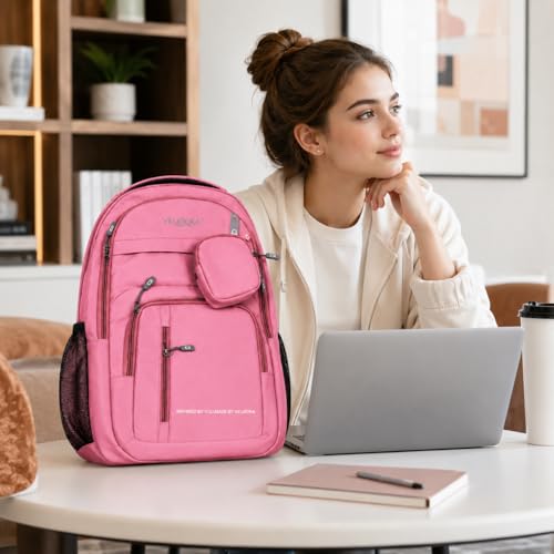 Image of MBW Korean Style Water Resistant 35L Laptop Backpack for Men & Women | Polyester Multi Compartments Bag with Side Pockets & Accessory Pouch | Travel Backpack for Office, College and School