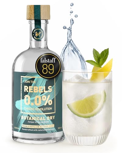 REBELS 0.0% alkoholfreie Gin Alternative | Doppelt destilliert für intensives Aroma | Preisgekrönter Geschmack | Vegan, zuckerfrei & alkoholfrei | Zum Mixen für alkoholfreie Cocktails | 500 ml