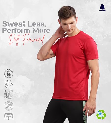 Image of Men's Regular Fit Quick-Dry Active T-Shirt for Gym & Sports - Stylish, Comfortable, and Perfect for Workouts & Everyday Wear
