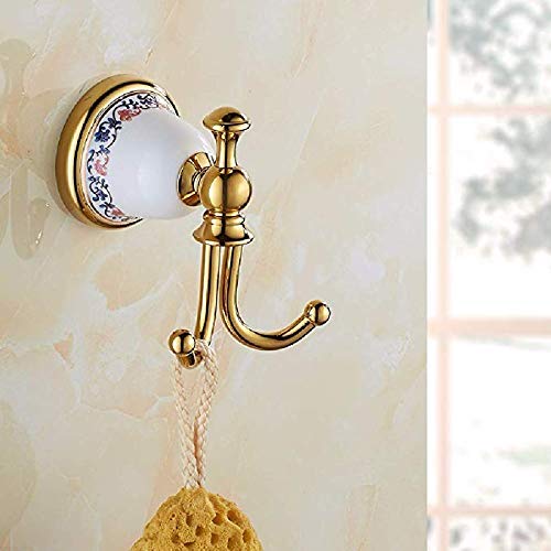 Porte-manteau mural avec crochet doré E de finition supérieure B