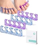 Dr. JK- Gel Toe Separators for Pedicure, 2 Pairs, Blue & Purple, Soft and Stretchable, Flexible, Reusable, Washable, Toe Separators for Women Pedicure