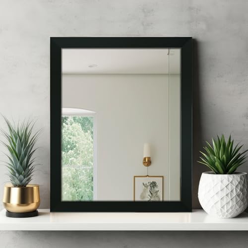 Amazon Basics Wood Exquisite Rectangular Wall Mirror | Versatile Usage for Entryways, Living Rooms, Bedrooms,