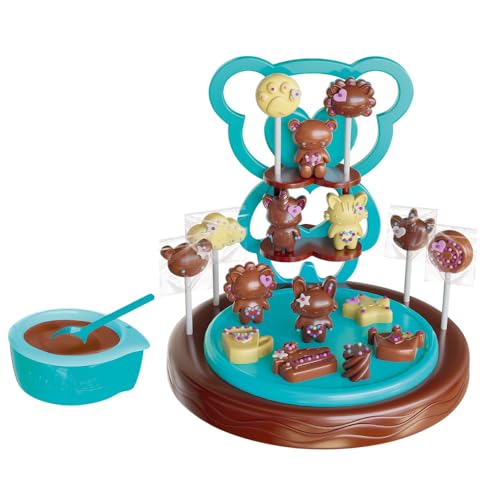 Lansay - Mini DÉLICES - Atelier Choco Guimauve - Crée des Animaux Mignons et Formes Chocolatées au Cœur Guimauve - Fabrique des Sucettes - Atelier Complet et Facile à Utiliser - Dès 6 Ans