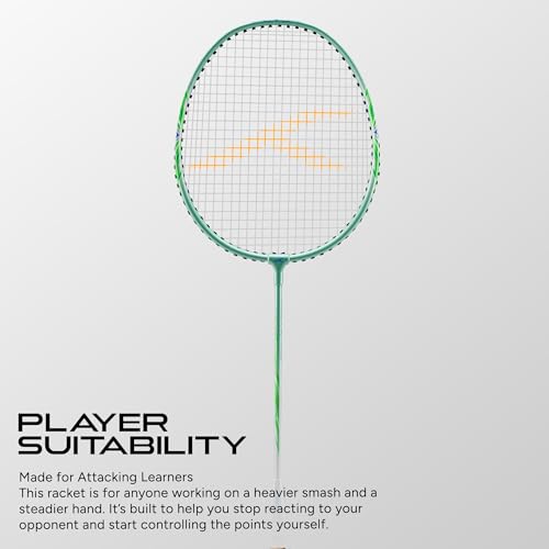 Image of Hundred Carbotek 1000 Badminton Racket | Superlight Head-Heavy Racket for Smash Power | Slim Shaft, Carbon Graphite Shaft & Curve Frame for Better Sweet Spot