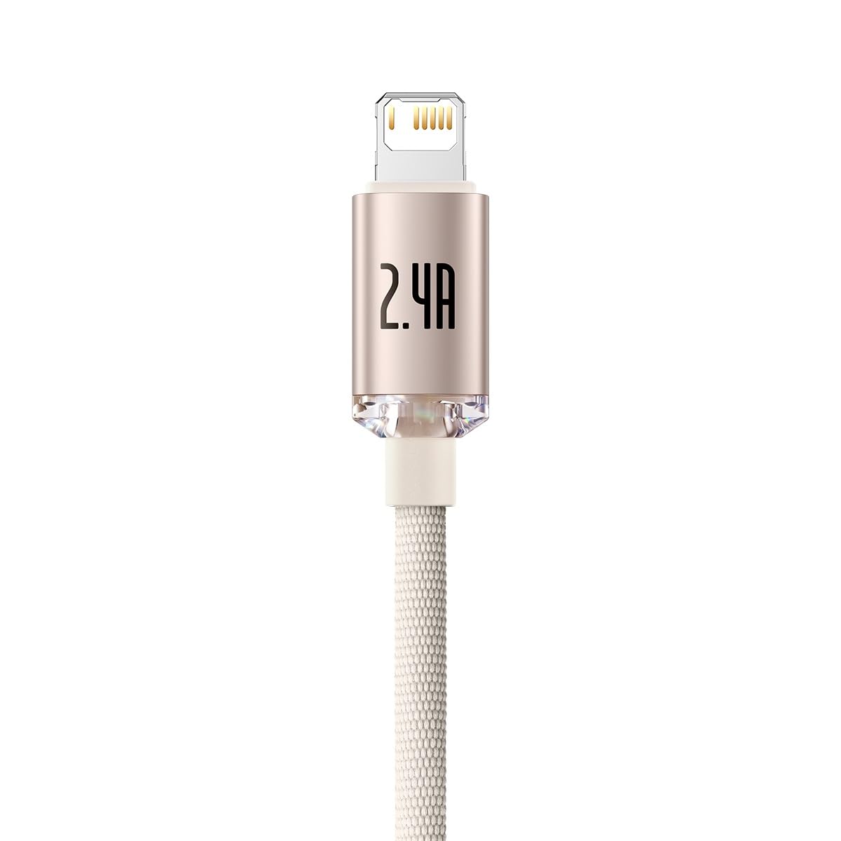Baseus Crystal Shine Cavo USB Lightning 1,2m - Ricarica Veloce 2.4A E Trasferimento Dati 480Mbps Per IPhone, IPad, Viola - 4