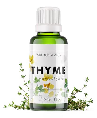 Image of Esslux Thyme Essential Oil 100% Pure Therapeutic Grade Thyme Essential Oils for Hair Growth, Skin, Diffuser & Snoring - 90 ML
