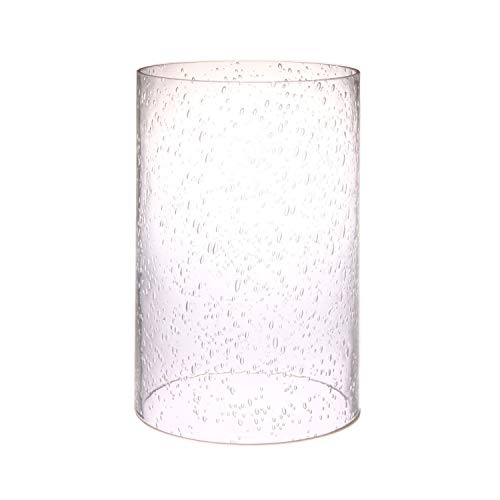 Image of GoLucky Bubble Glass Shade Seeded Accessory Glass Lamp Fixture Glass Globe Replacement Glass Wind Blocker (4''(D) x8''(H))