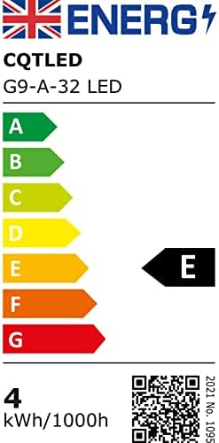 CQTLED G9 LED Bulbs Warm White 3000K,4W Equivalent to 35W 40W Halogen Bulbs,No Flicker,Non-Dimmable, Energy Saving Light Bulbs,G9 LED Lamp for Ceiling Lights,10 Pack