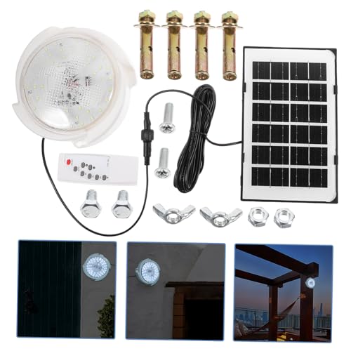 Lampe murale solaire avec télécommande et plafonnier étanche NUOBESTY