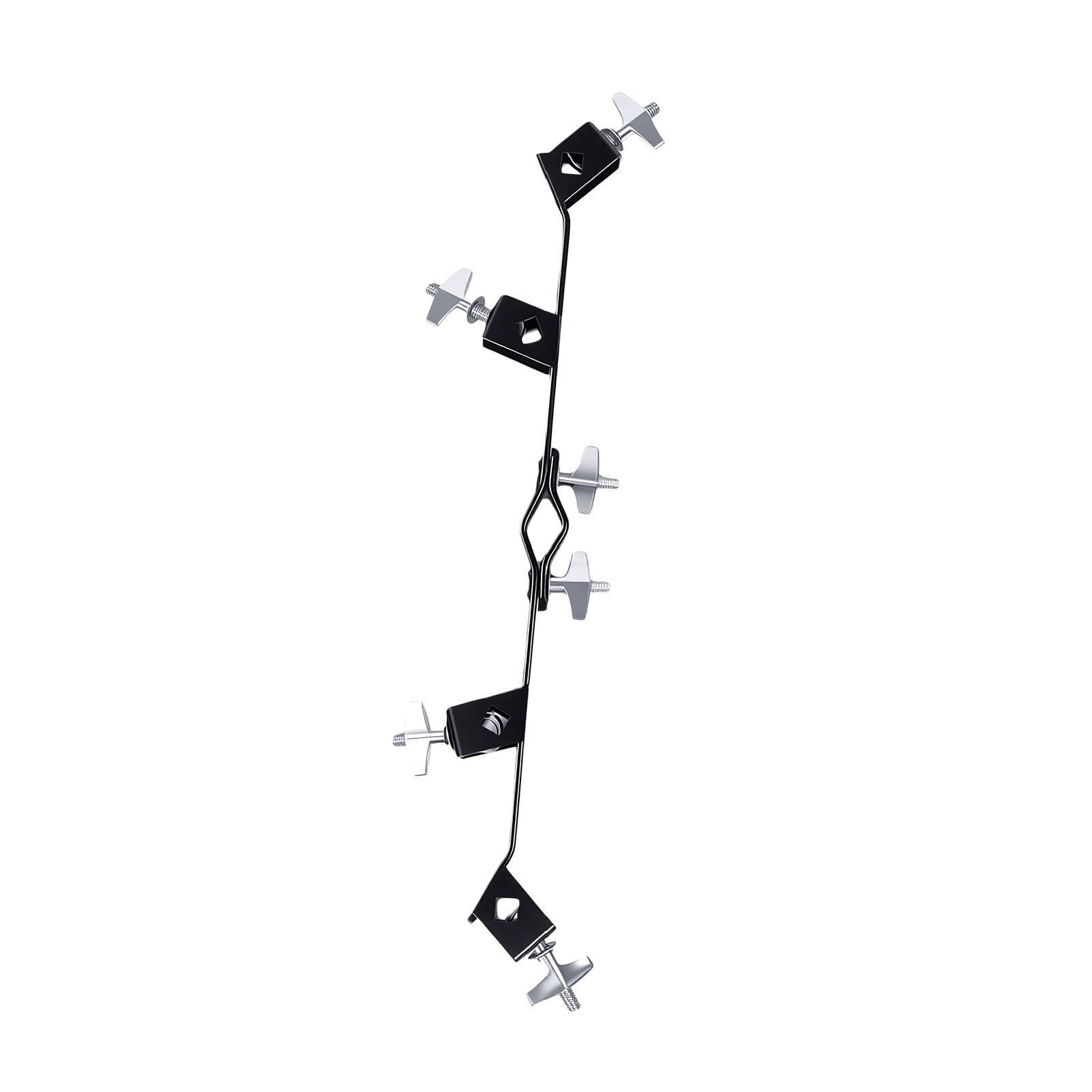 Sxhlseller Doppelter Cowbell-Percussion-Ständer |Robustes Stahl-Montagegestell, Verstellbarer 53,5–110,5 Cm Großer Halter für Live-Auftritte und Schlagzeug
