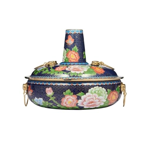 INUUXLG Beijing Copper Hot Pot,Chinese Style Hot Pot,Hot Pot Hotpot Induction Stock Pot Chinese Hot Pot Induction Cookware Kitchen Cookware Copper(34cm) (One Color 36cm