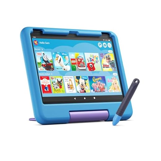 Amazon Fire HD 10 Kids tablet + Amazon Kid-Friendly Tablet Stylus with Tether
