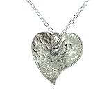 Pirantin 11th Year Anniversary Heart Necklace - Great 11th for Your Wife