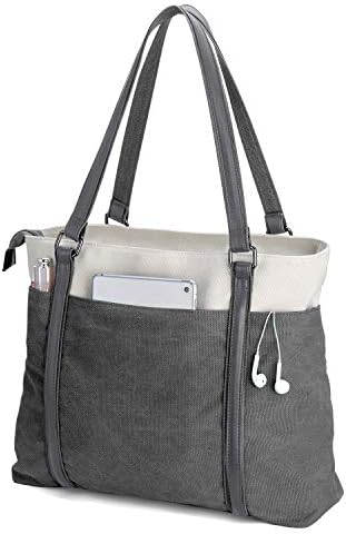 Women's Work Bag with Laptop Compartment Zipper Pockets Teacher Totes Purse