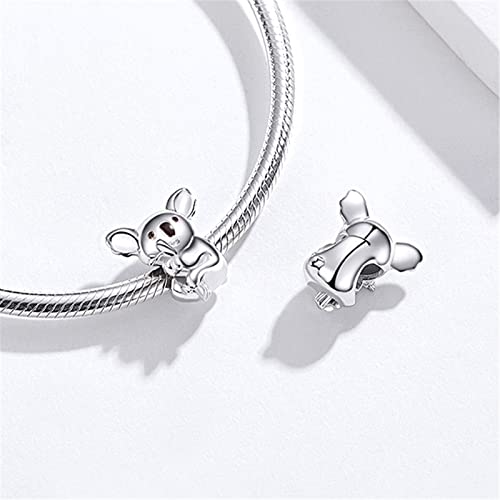 Image of GNOCE Animals Bead Charm for Women,Silver Charms Necklace Bracelet for Her, Jewelry Gift