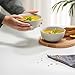 KooK Soup Bowls, Cereal Bowl, Ceramic, Bowls for Kitchen, Microwave, Dishwasher and Freezer Safe, Porcelain Dishes for Pasta, Salad, Oatmeal, Deep Interior, 20 oz, Set of 6, (Powder Grey)