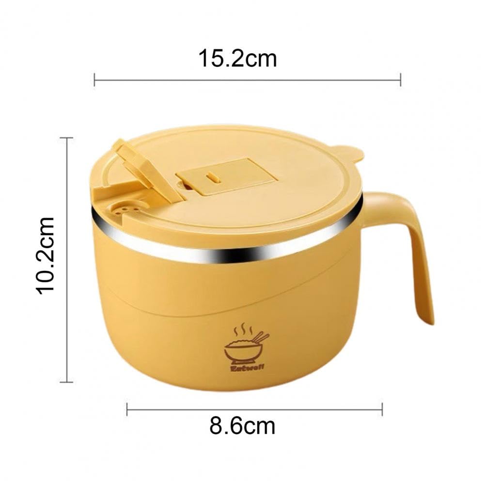 Tazón para ramen, Cuenco De Fideos Instantáneos Con Orificio De Drenaje, Sopa Útil De Cereales De Calidad Alimentaria PP for Dormitorio