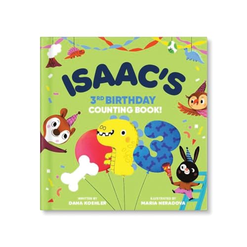 My 3rd Birthday Counting Personalized Board Book | Dinosaur | 6.5