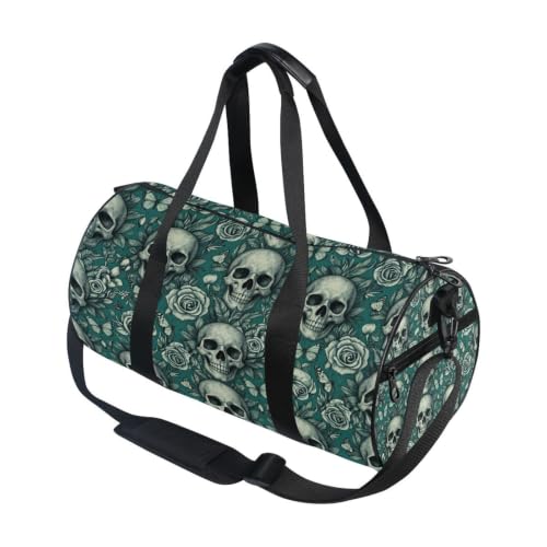 Bolsa de gimnasio para hombres y mujeres redonda con motivos de boceto artístico