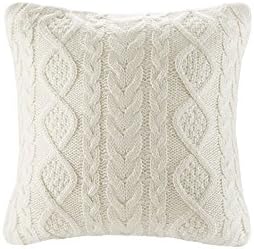 Cream Decorative Knit Farmhouse Style Throw Pillow Cover