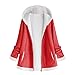 Hoodie Chandail Femmes Mode Hiver Poche Manteau Zipper À Manches Longues en Peluche À Capuche Manteau Dames À Capuche en Peluche Veste-Red_5XL