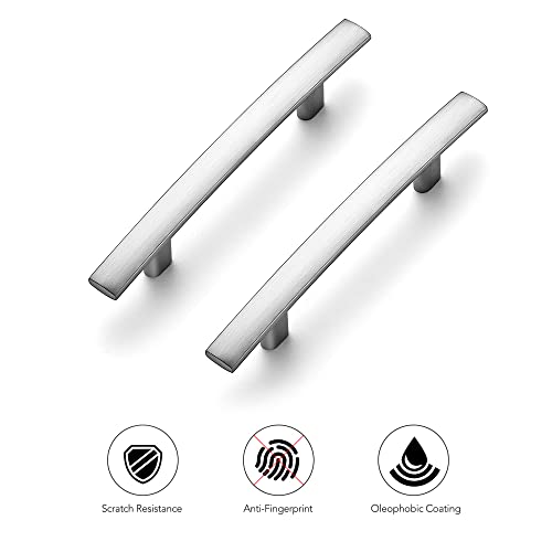 Image of Ravinte 30 Pack Cabinet Handles Brushed Nickel Cabinet Pulls Kitchen Cabinet Handles,Curved Drawer Pulls in 5-3 /16 Inch Length with 3 Inch Hole Center Arch Kitchen Cabinet Hardware