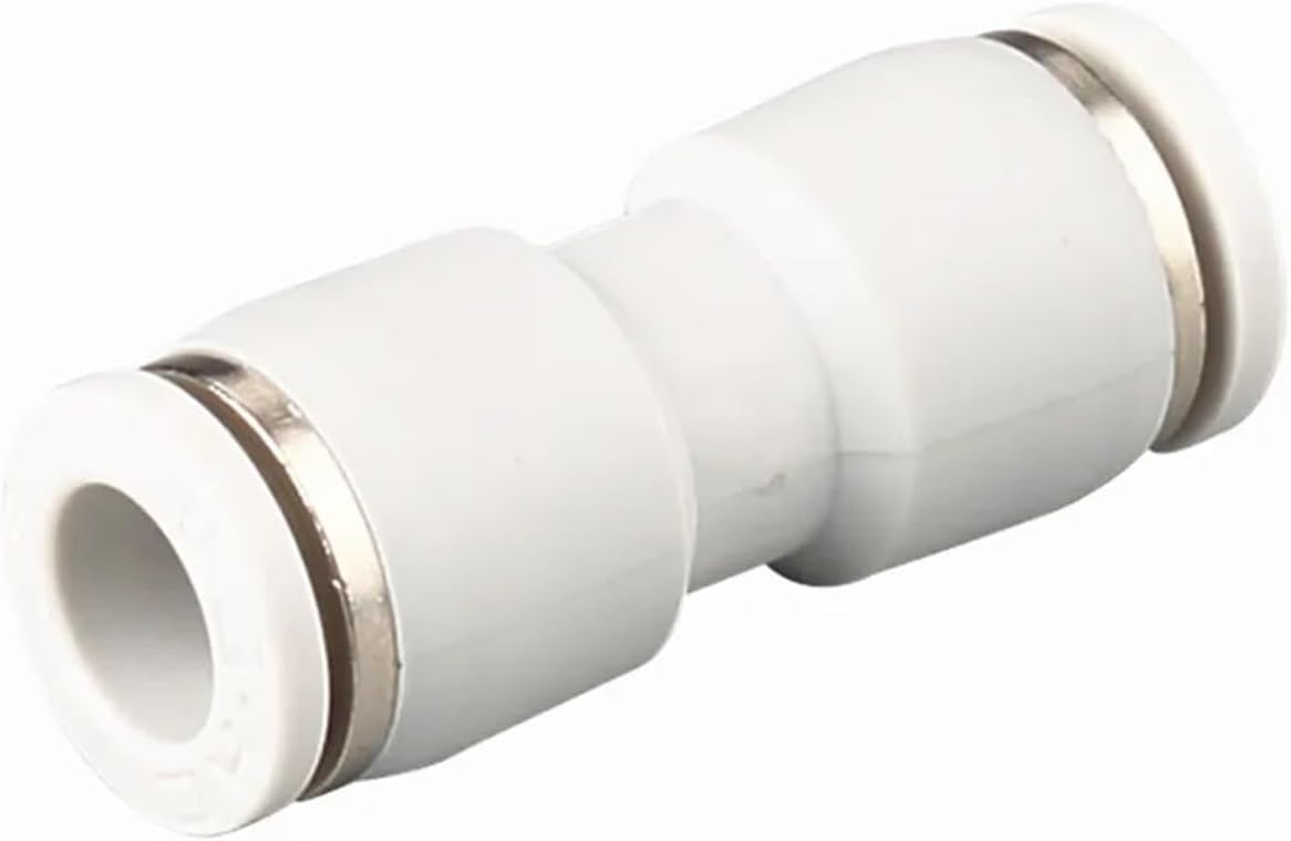White Air Water Tube Fittings 4 6 8 10 12 14 16mm Tube Straight Push in Pneumatic Connector One Touch Union Quick Fittings(16mm-12mm)