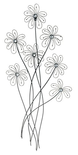 Deco 79 64650 Metal Floral Home Wall Decor 3D Wire Wall Sculpture thumb #3