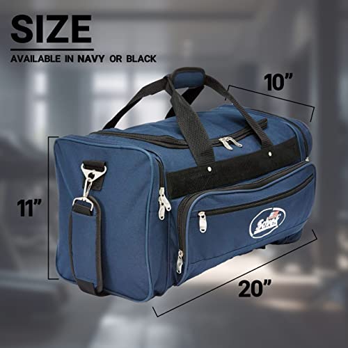 Schiek Sports Deluxe Gym Bag - Nylon Fabric Workout Bag With Adjustable Shoulder Strap #TOP6