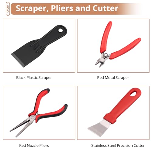 KAMTOP 3D Printer Tool Kit, All In One 3D Printing Tools for Beginners and Experts, Professional 3D Print Accessories with Deburring Tool, 46 PCS - Image 4