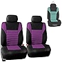 FH Group Car Seat Covers Premium 3D Air Mesh Front Pair Set Airbag Compatible Purple and Black Automotive Seat Covers Universal Fit Interior Accessories for Cars Trucks and SUVs FB068102