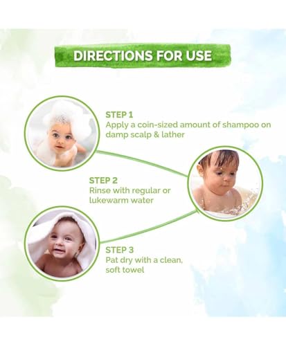 Mamaearth Gentle Cleansing Hair Shampoo for Babies | Coconut Based Cleansers for Delicate Baby Scalp | Hypoallergenic & Tear-Free Formula | 13.53 Fl Oz/400ml