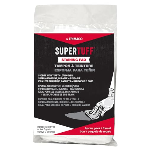 Trimaco 10101 SuperTuff Staining Pad Sponge with Free Gloves Furniture