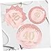 COLLBATH 1set Glittering Paper Plates and Napkins Tablecloth for Birthday Party Supplies Theme Dinnerware Unforgettable Celebrations
