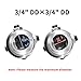 RABROPAR 3/4 DD X 3/4 DD Steering Shaft Universal U Joint Coupling, Powder Coated Universal Steering Shaft Coupler Chrome Steel, 3/4