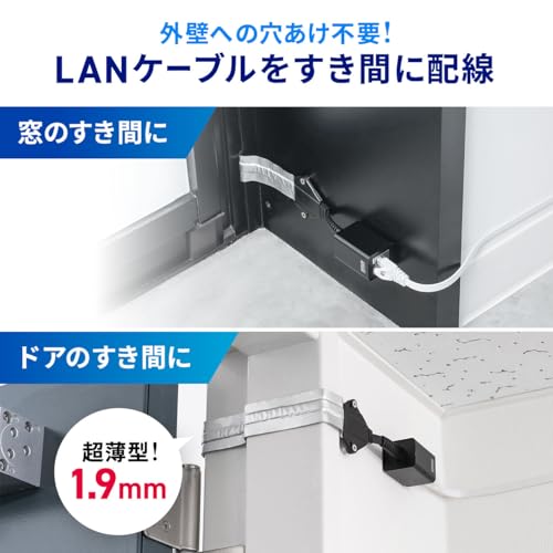サンワダイレクト フラットLANケーブル 500-LAN5E-FLFF
